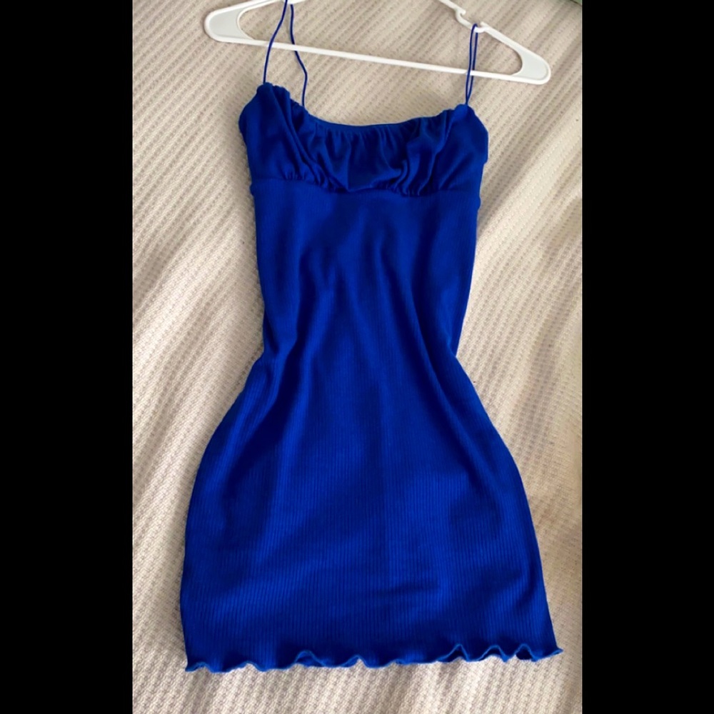 Navy blue form fitting dress